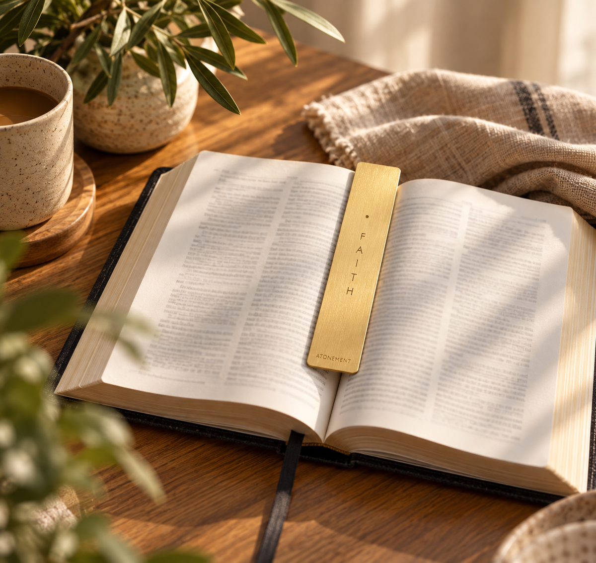 Mustard Seed Brass Bookmark