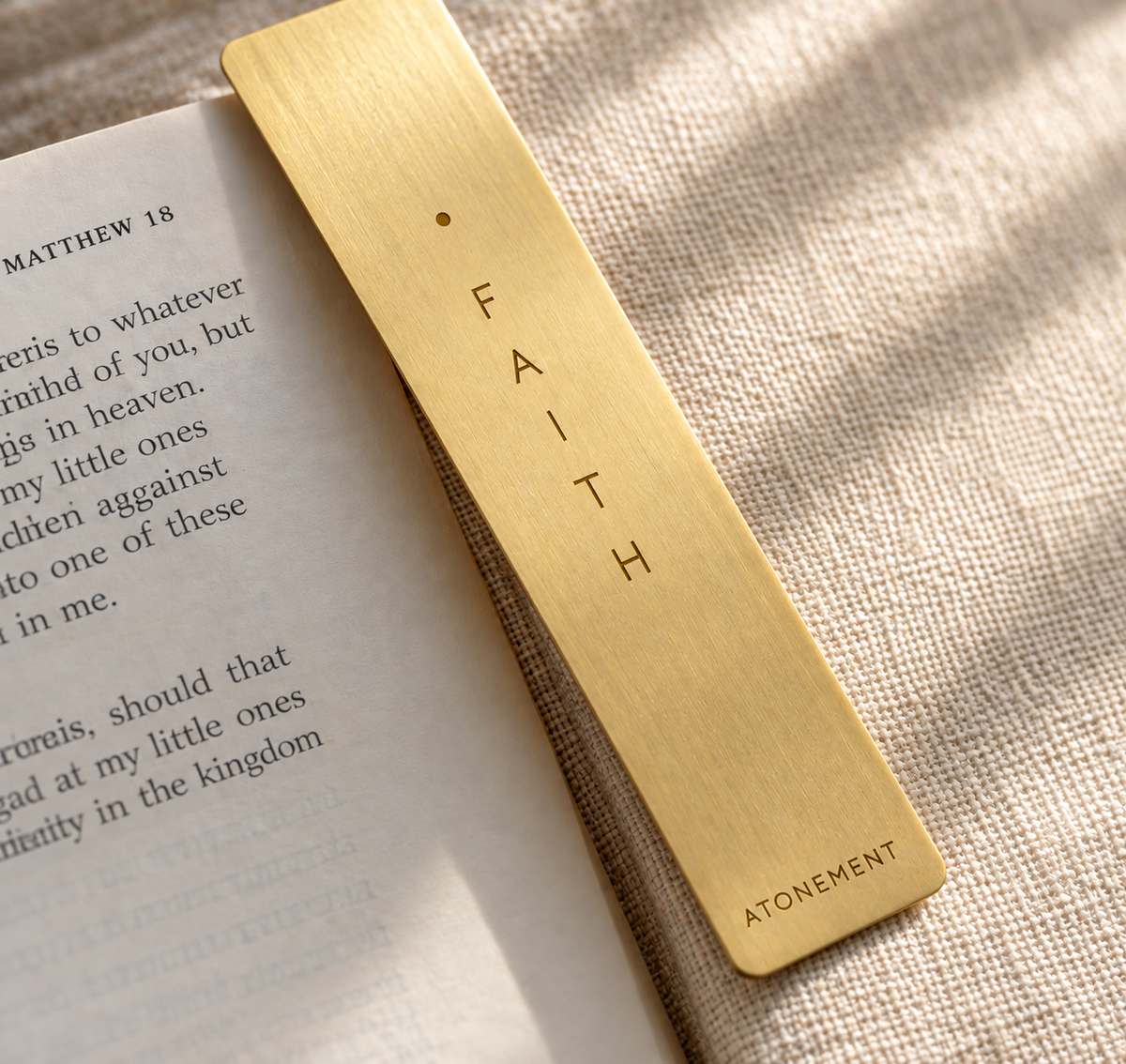 Mustard Seed Brass Bookmark